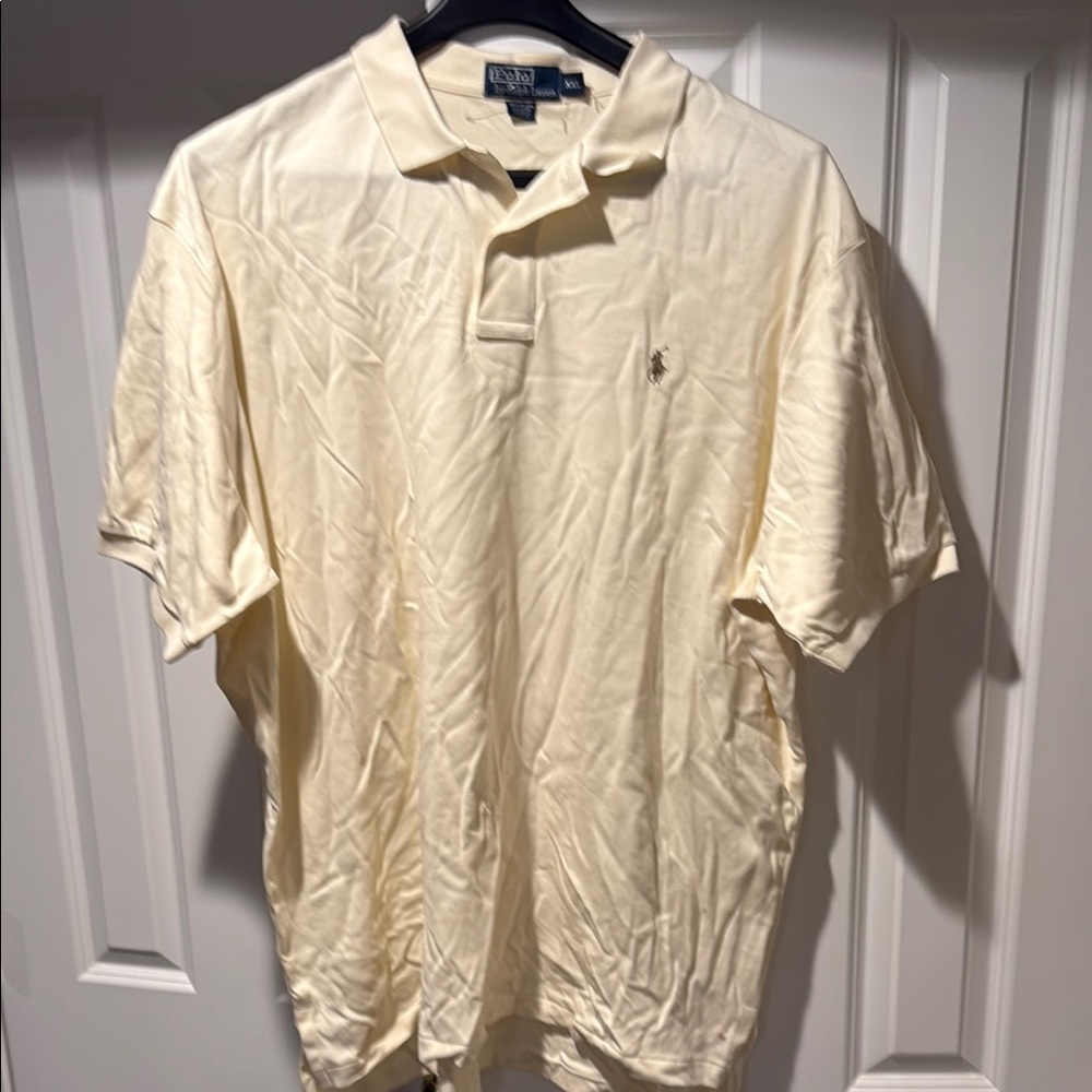 Polo by Ralph Lauren Men's Cream Polo Shirt